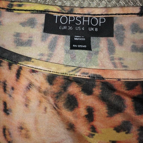 TopShop Tropical Long Sleeve Cocktail Dress - Picture 5 of 5